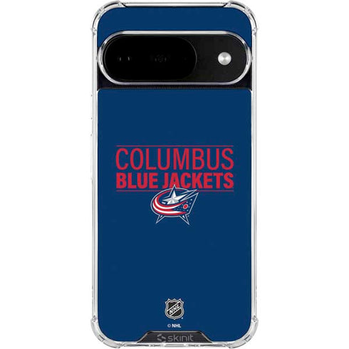 NHL Columbus Blue Jackets Lineup Google Pixel 10 Clear Case